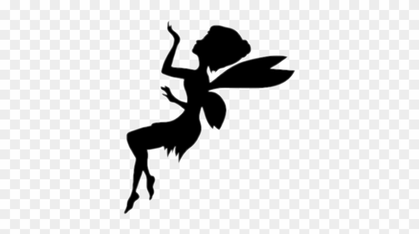 Tinkle Fairy Fairies Wand Magic Black Girl Peter Wings - Silhouette Moon Clipart #212780