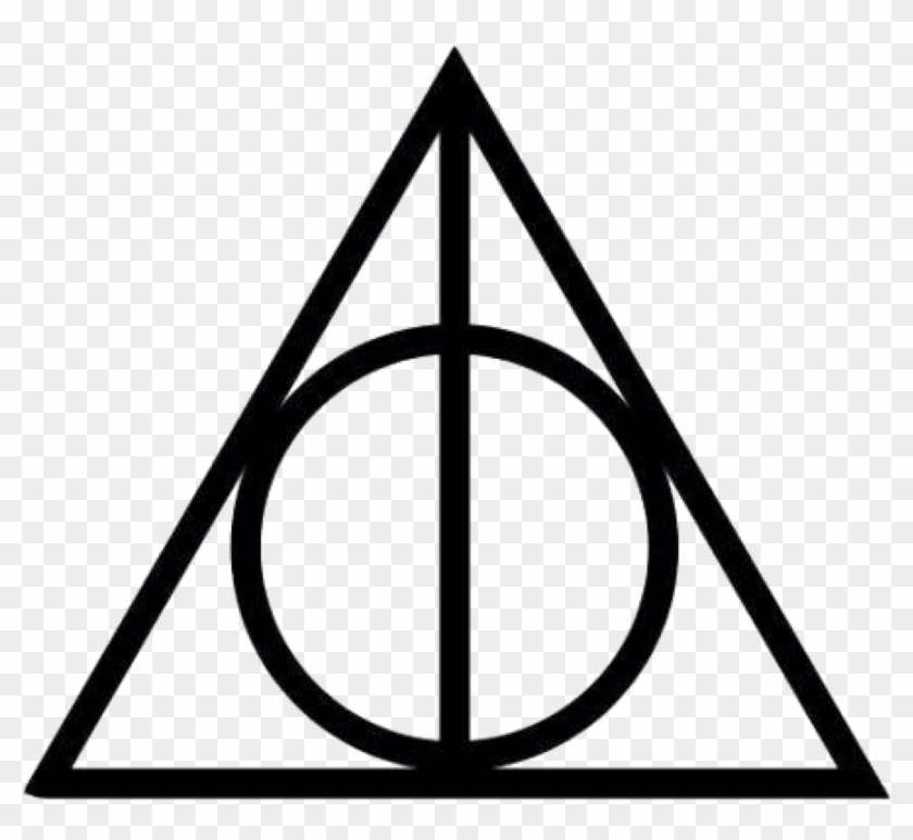 Harry Potter Clipart Black And White - Deathly Hallows Symbol #212903