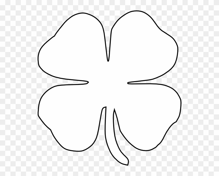 Four Leaf Clover Vector Clip Art - White Four Leaf Clover Png #212906