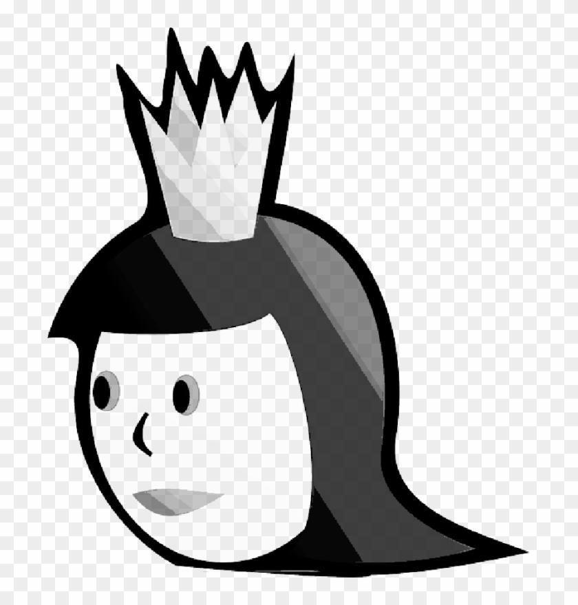Girl Crown Clipart - Queen Of Hearts Card Clipart #212913