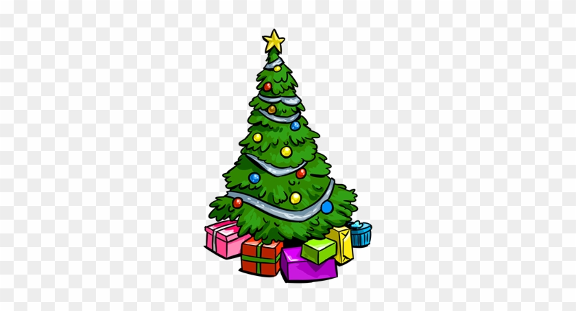 Christmas Tree With Snow Clipart - Santa And Christmas Tree Clip Art #212931