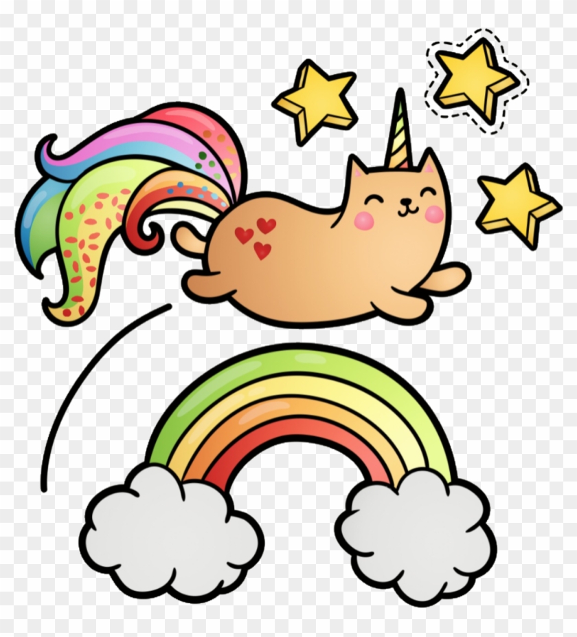 Unicat Caticorn Cat Unicorn Rainbow Stars Majestic Cat Free Transparent Png Clipart Images Download - kitty roblox mouse robot