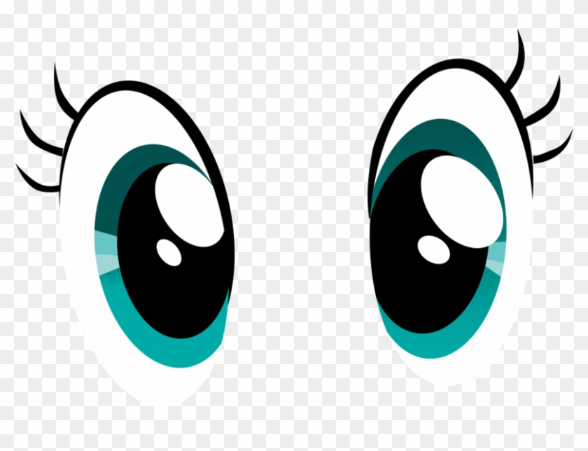 cartoon girl eyes with eyelashes clipart