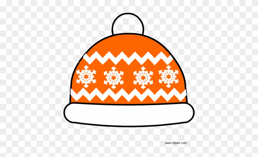 Orange Snow Cap, Free Clip Art - Winter Prop For Phto Booth #213031