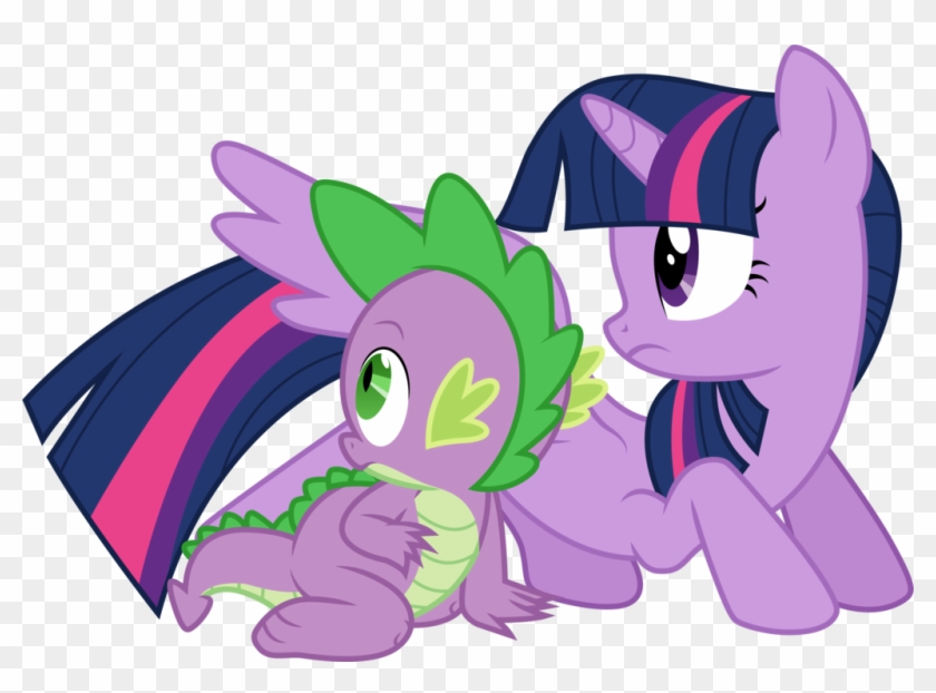 Twilight Sparkle And Spike By Cloudyglow - Mlp Twilight And Spike Vector #213069