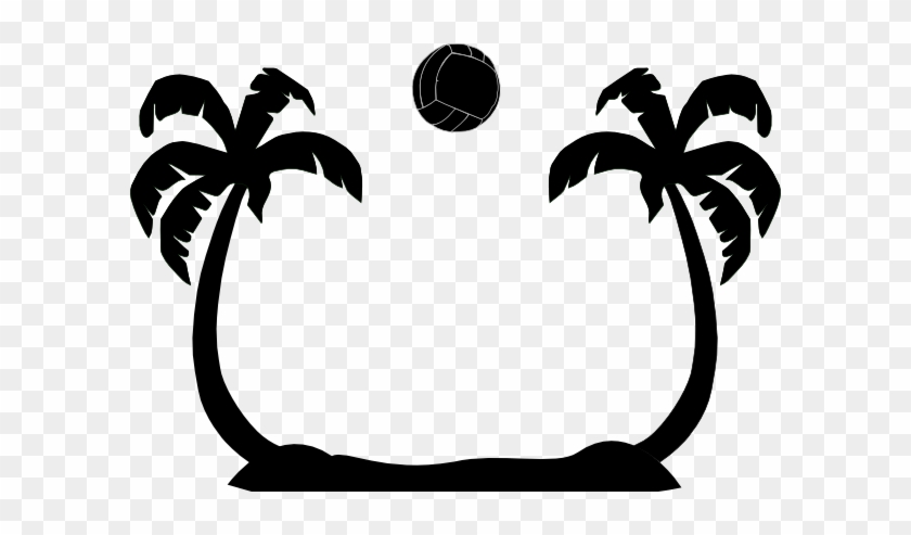 Beach - Volleyball - Net - Clipart - Beach Silhouette Clip Art #213147
