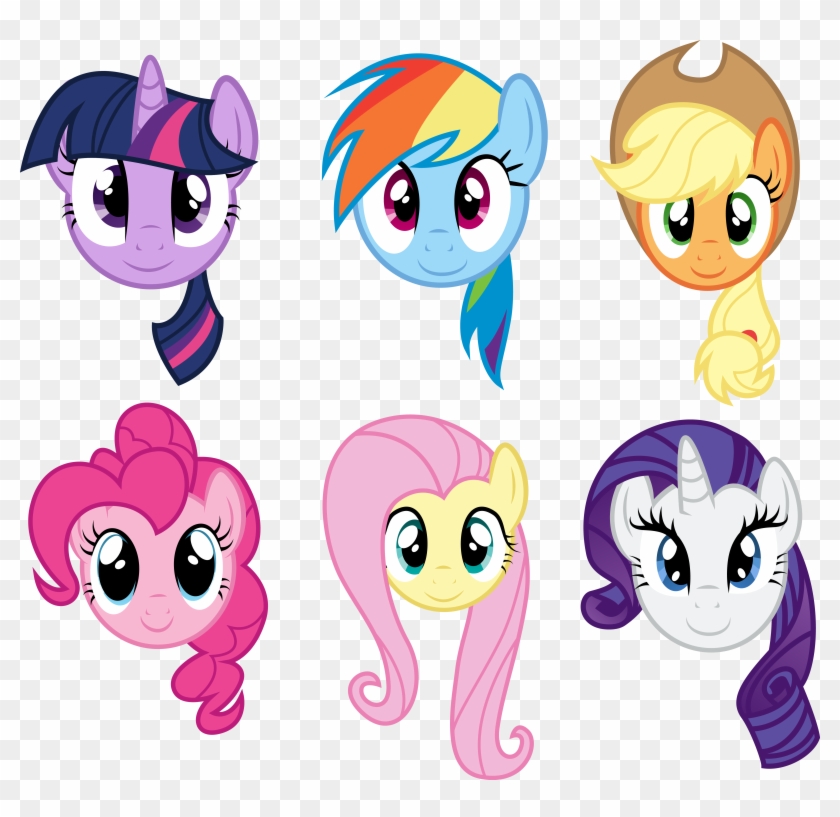 Main Six Faces - My Little Pony Face #213177