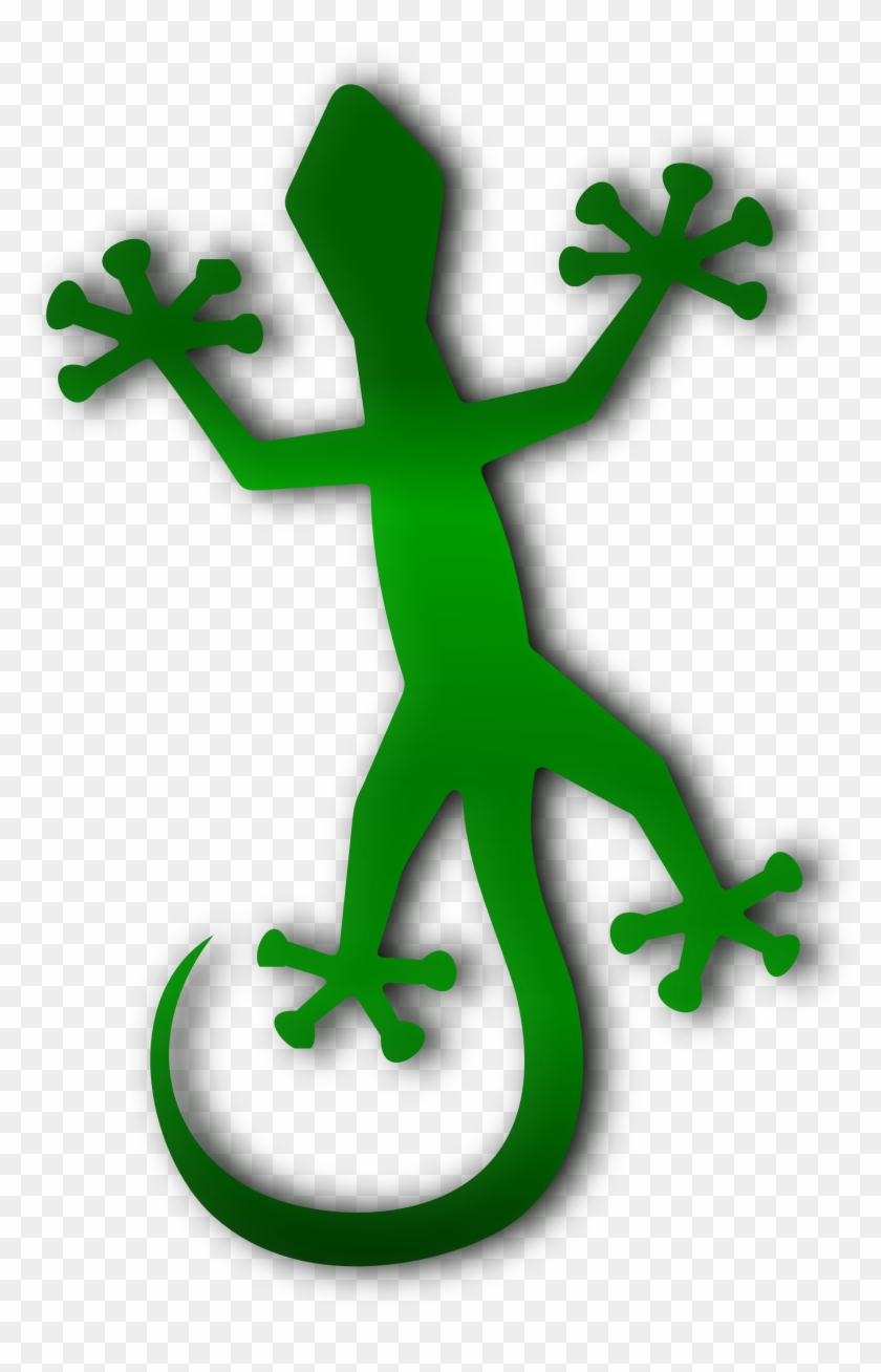 Net Clip Art Gecko By Merlin 2525 Clipartist - Gecko Cufflinks - Lizard Cuff Links - Green Lizard #213311