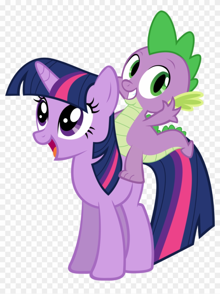 Spike And Twilight Vector By Almostfictional Spike - My Little Pony Friendship #213456