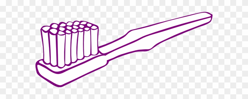 Toothbrush Clipart Purple - Coloring Picture Of Toothbrush #213586