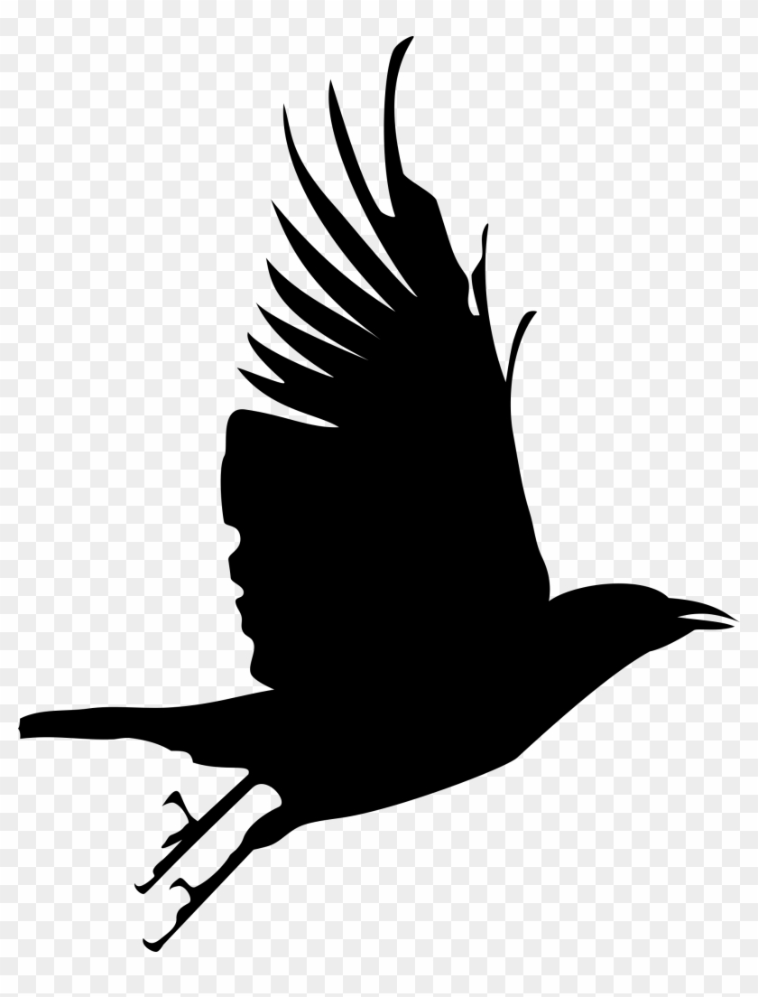 Flying Crow Silhouette Clip Art Crafts Pinterest Crow - Crow Flying Silhouette #213618