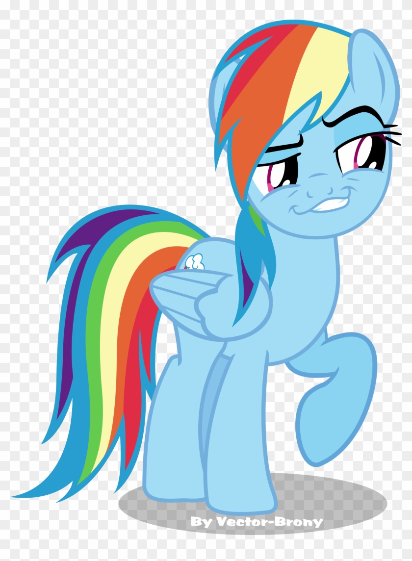 Rainbow Dash Creepy Face By Vector-brony - Rainbow Dash Flirty #213664