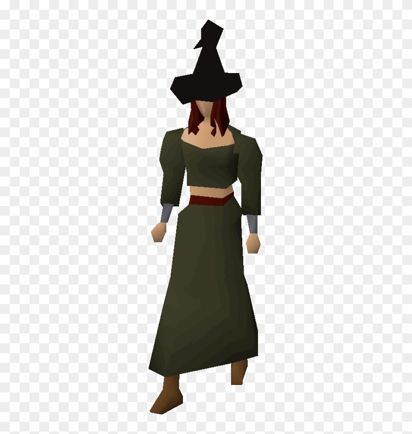 A Player Wearing A Black Wizard Hat - Osrs Black Wizard Robe T #213774