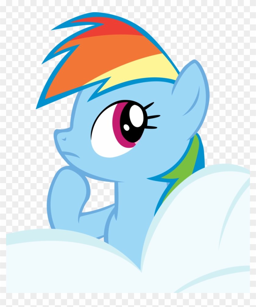 Thinking Rainbow Dash By Rainbowcrab - Little Pony Friendship Is Magic #213806