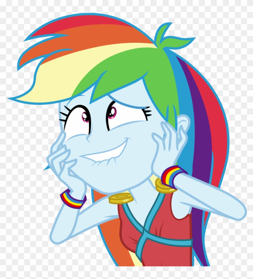 Rainbow Dash Excited By Pink1ejack - Mlp Eg Rainbow Dash Excited #213891