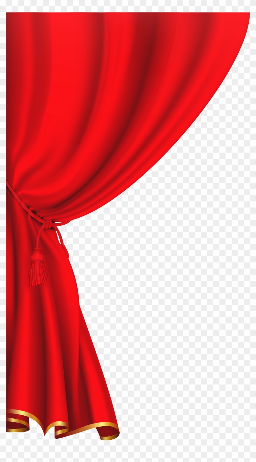 Red Curtain Clipart Image - Red Curtain Clipart #214007