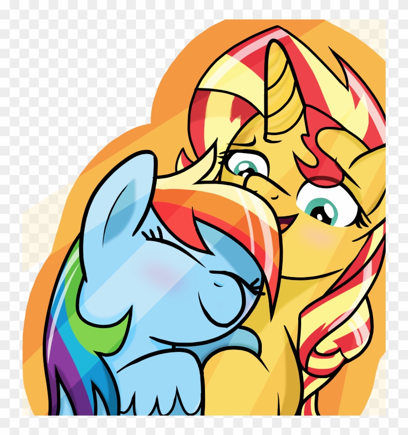 I'm Thankful For You, Rainbow Dash By Berrypunchrules - Rainbow Dash And Sunset Shimmer #214163