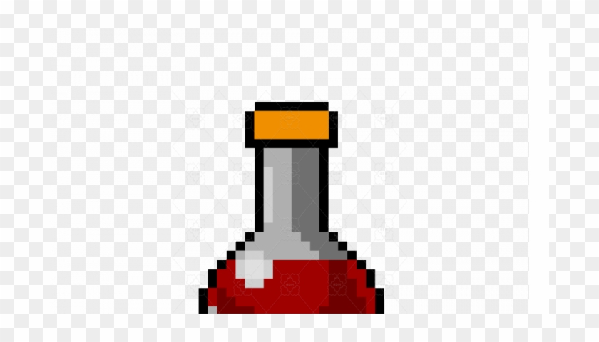 Voxel Health Potion - Minecraft Unicorn Pixel Art Grid #214276