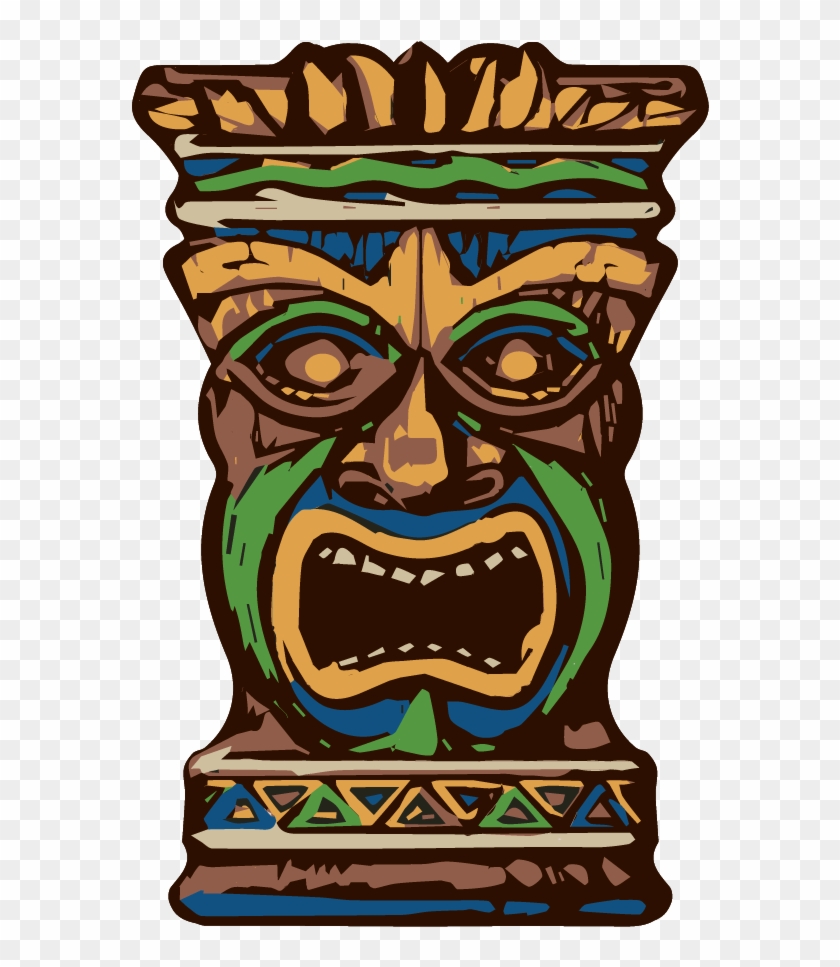 Tiki Coloring Pages Stock Tiki Mask Coloring Page Many - Tiki Maske #214306