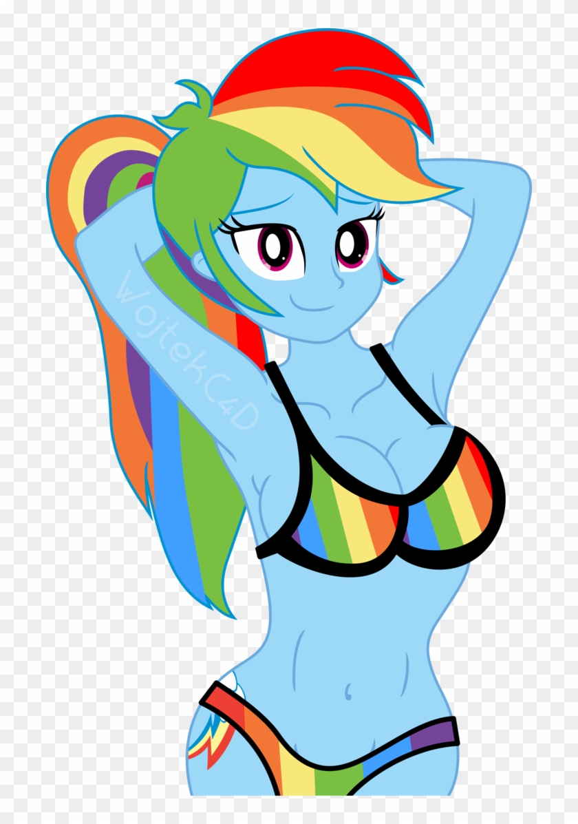 Rainbow Dash In Bikini By Wojtekc4d - Rainbow Dash In A Bikini #214376