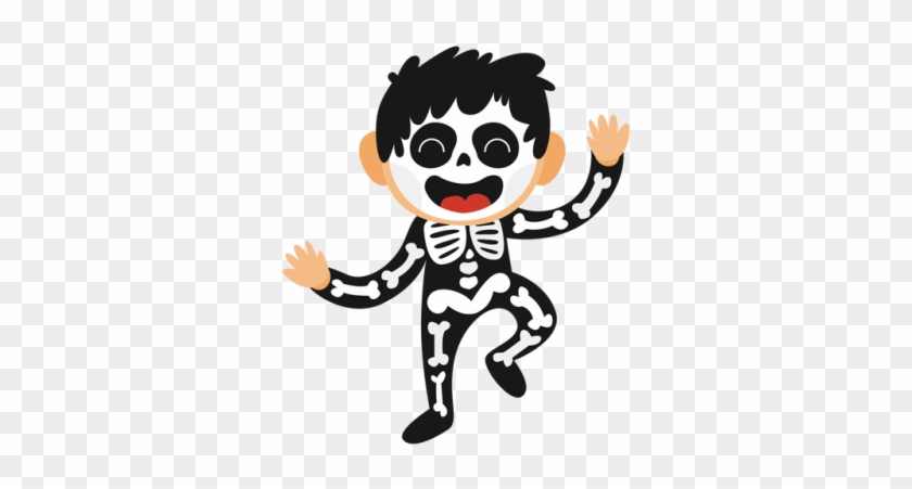 Skeleton Kid Halloween Costume Transparent Png Png - Halloween Png #214370