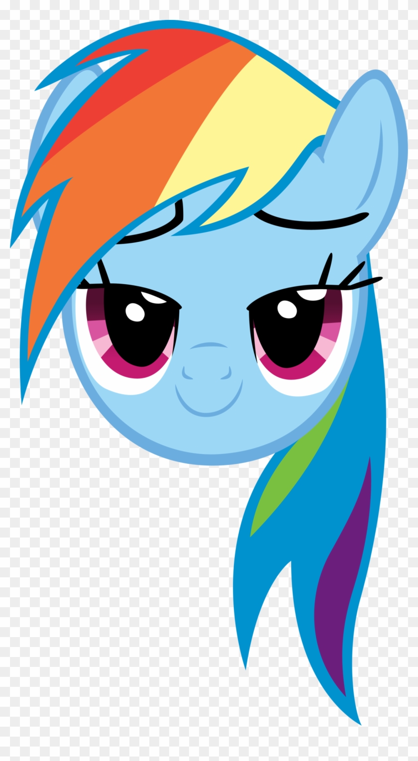 Rainbow Dash Happy Head By Moongazeponies Rainbow Dash - Friendship Is Magic Rainbow Dash #214392