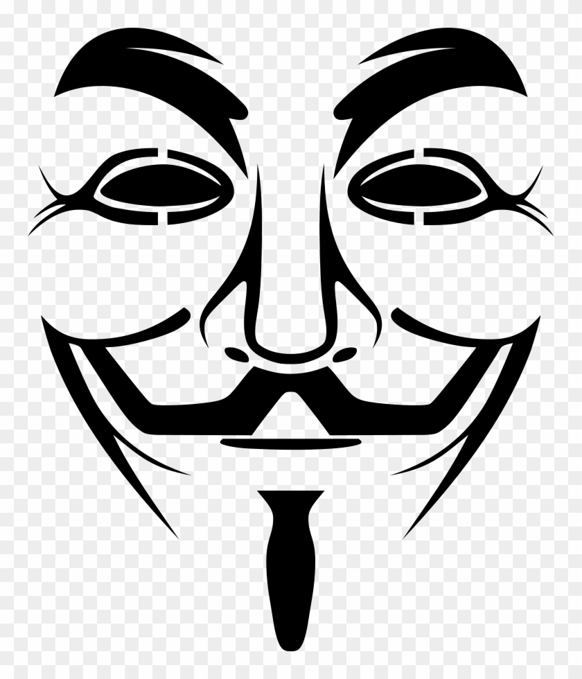Guy Fawkes Mask Medium 600pixel Clipart, Vector Clip - Guy Fawkes Mask Svg #214456