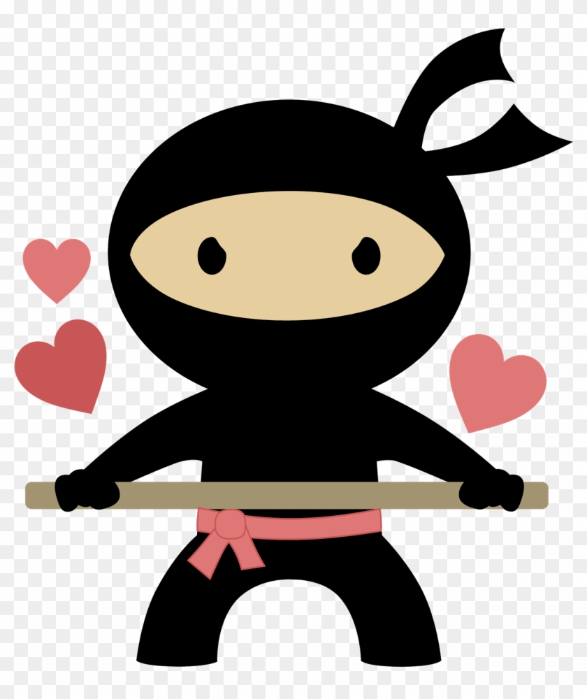 Ninja In Love Clipart - Ninja Svg Free #214472