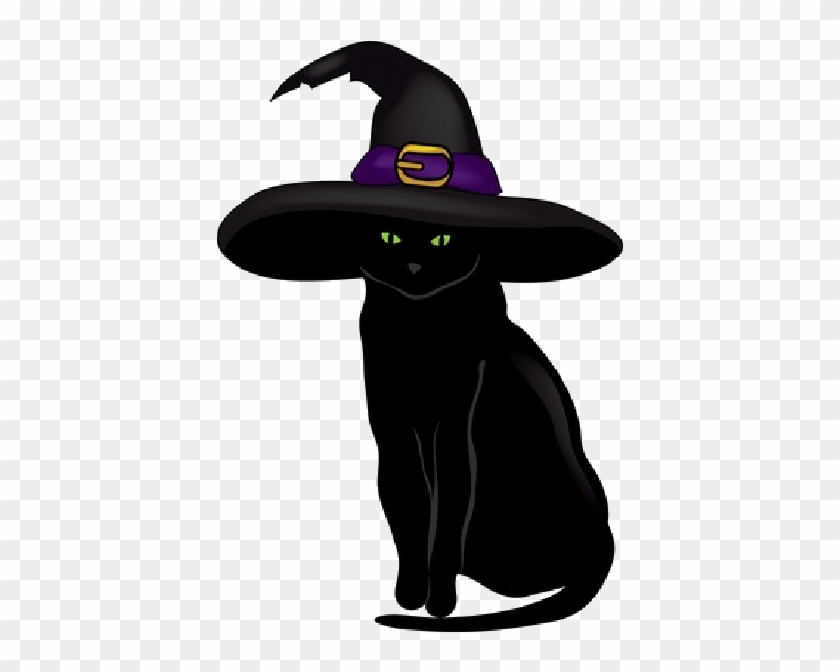 Black Cat - Black Cat Halloween Cartoon - Free Transparent PNG Clipart  Images Download