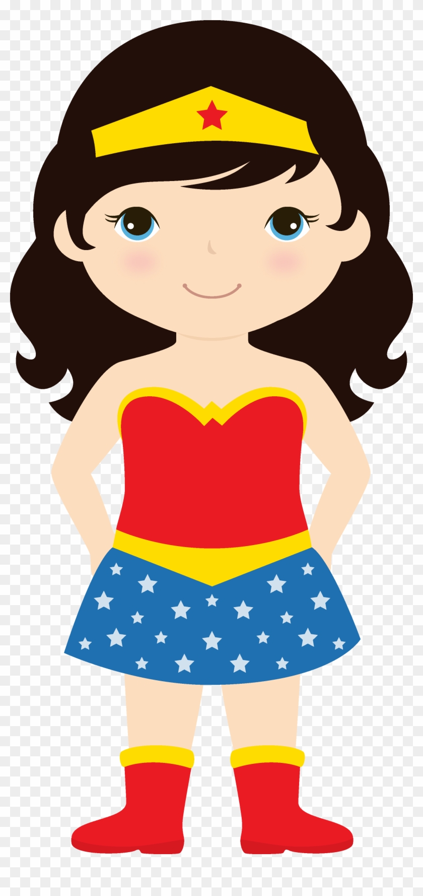 Super Heróis * Vilões - Mulher Maravilha Desenho Png Cute #214660