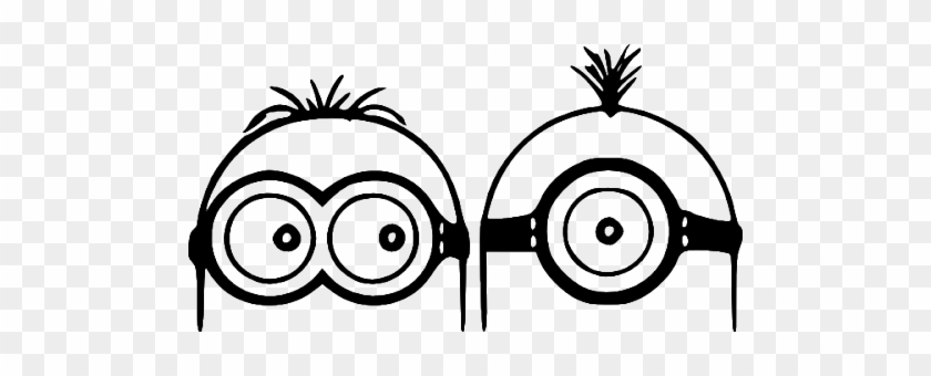 Minion Eyes Clipart - Minions In Black Sticker #214666