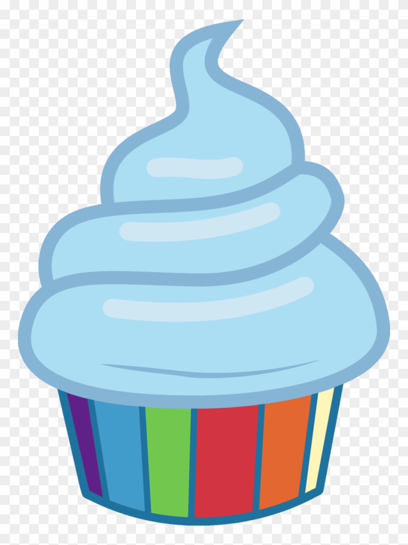 Rainbow Dash Cupcake By Magicdog93 - Transparent Background Cupcake Clip Art #214711
