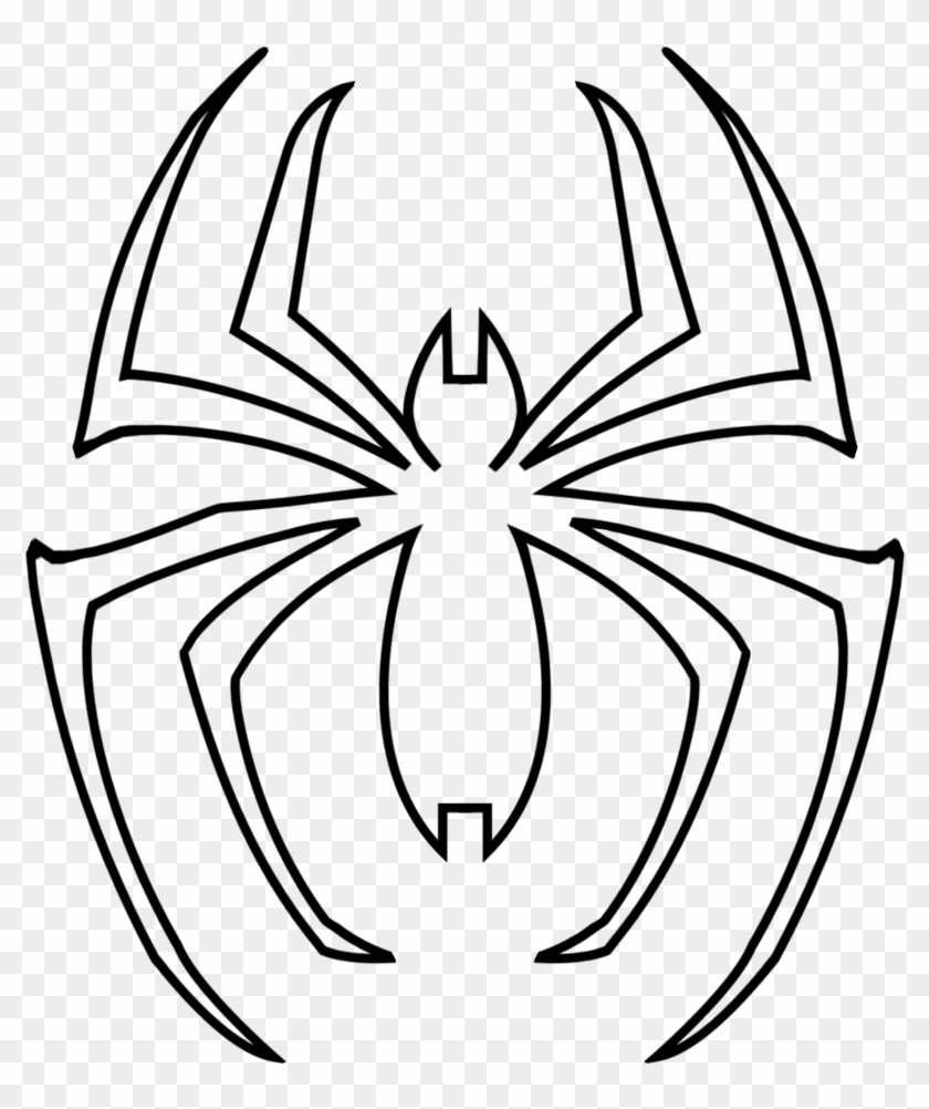 Spidey Symbol By Saiturtlesninjanx On Clipart Library - Spiderman Logo Coloring Pages #214692