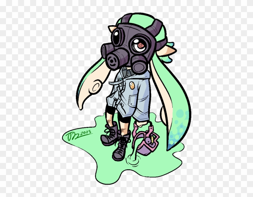 Drew My Squid Kid - Inkling With A Gas Mask #214708