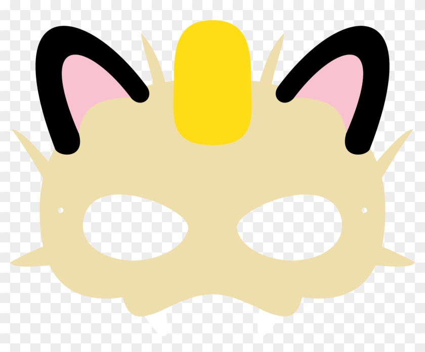 meowth-inspired-mask-pokemon-mask-printable-free-transparent-png