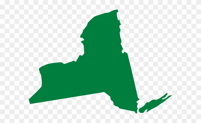 New York Clip Art - New York Map Green #214946
