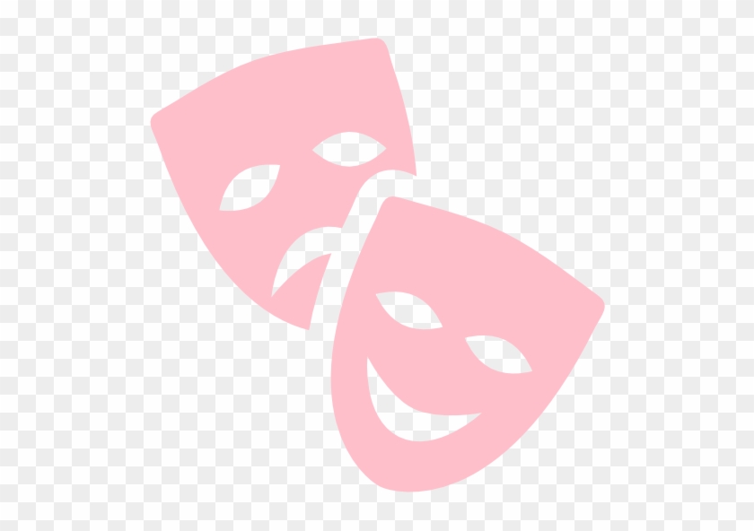 Pin Free Drama Masks Clipart - Theatre Masks Pink #214955