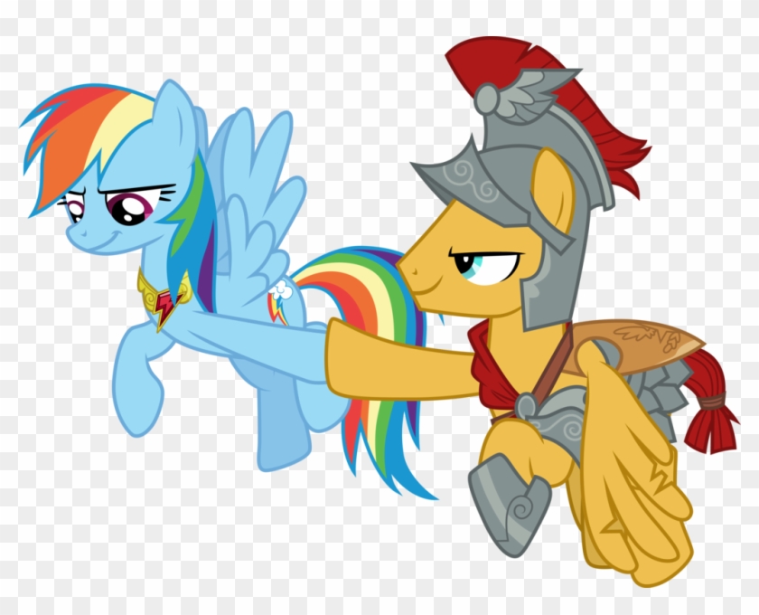 Rainbow Dash And Flash Magnus By Cloudyglow - Flash Magnus And Rainbow Dash #215197