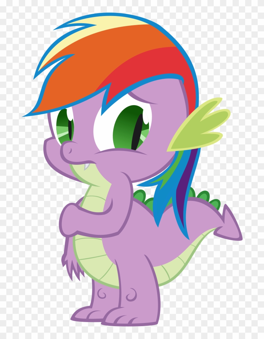 Spike Is Rainbow Dash By Kalleflaxx - Mlp Spike Is New Rainbow Dash #215256