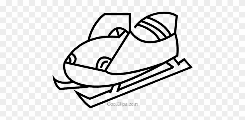 Snowmobile Royalty Free Vector Clip Art Illustration - Line Art #1362853