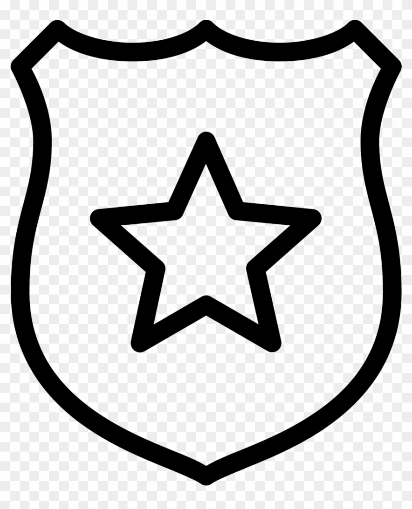 Instant Compliance - Police Badge Clipart Black And White #1363026