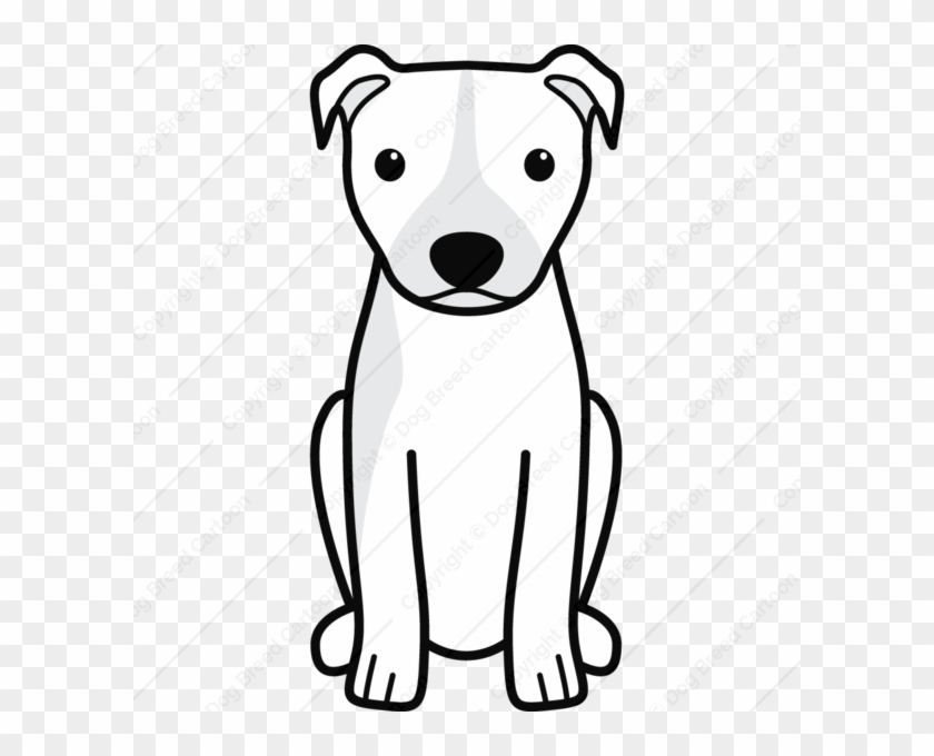 Cartoon White Dog - Cartoon Staffordshire Bull Terriers #1363098