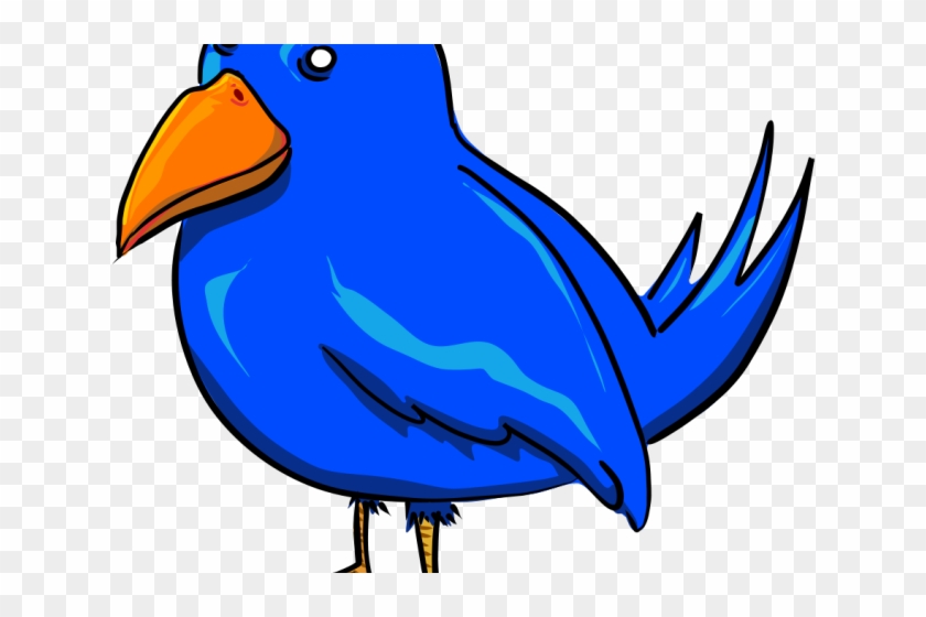 Head Clipart Blue Jay - Blue Cartoon Bird Shower Curtain #1363132
