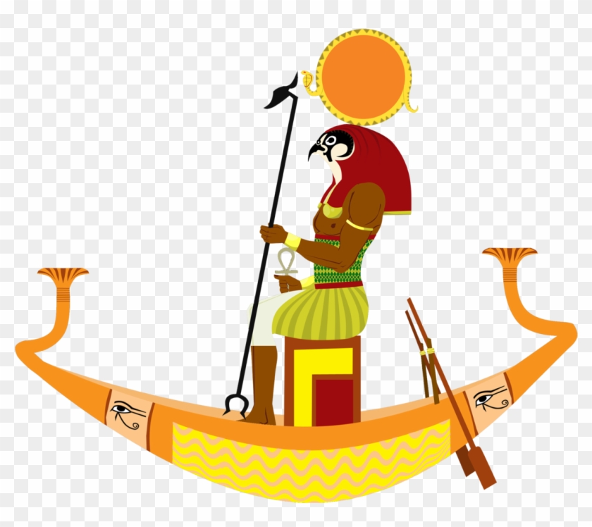 Boat Clipart Ancient Egyptian - Ra Egyptian God Boat #1363143