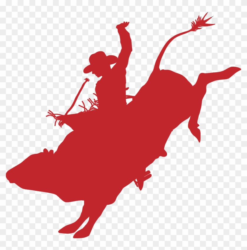 Riding School Fighting - Bucking Bull Silhouette #1363177