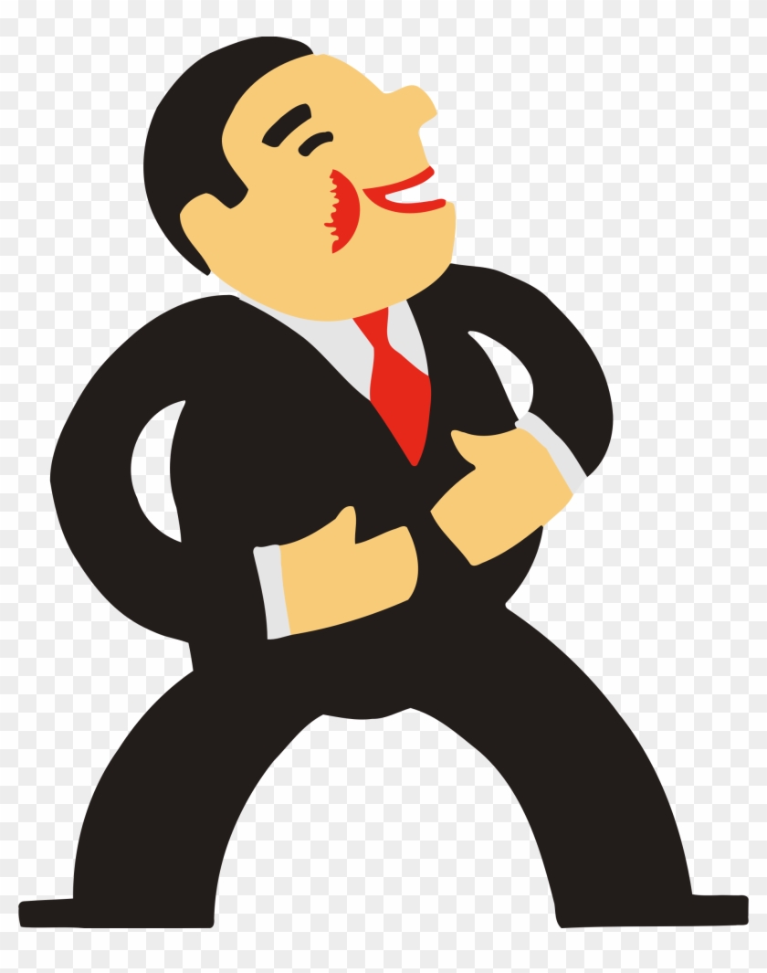 Laughing Man Big Image - Cartoon Man In Suit Transparent #1363179