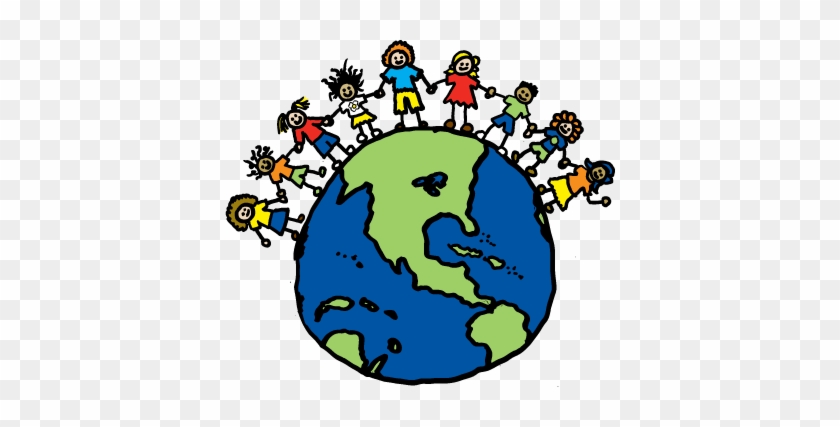 Children Holding Hands Around Earth #1363268