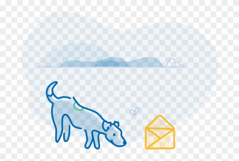 A Dog Looking At An Envelope - Ren's Pets Depot #1363325