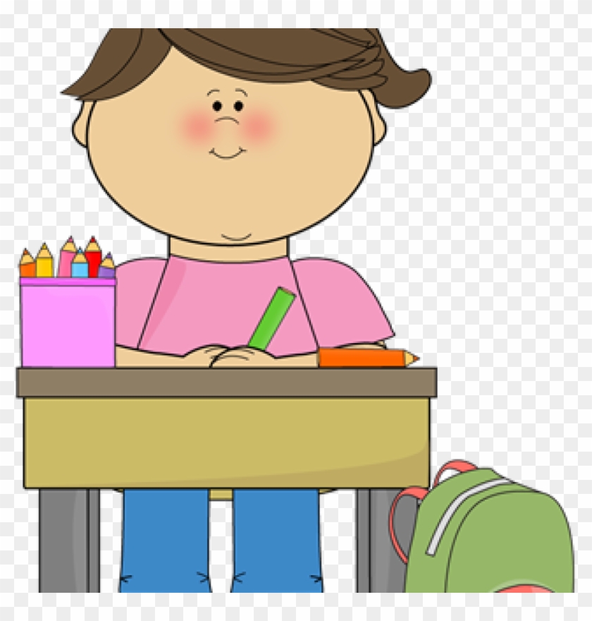 Work Clipart Kid Doing School Work Clip Art Image Girl - Kid Working Clipart #1363327