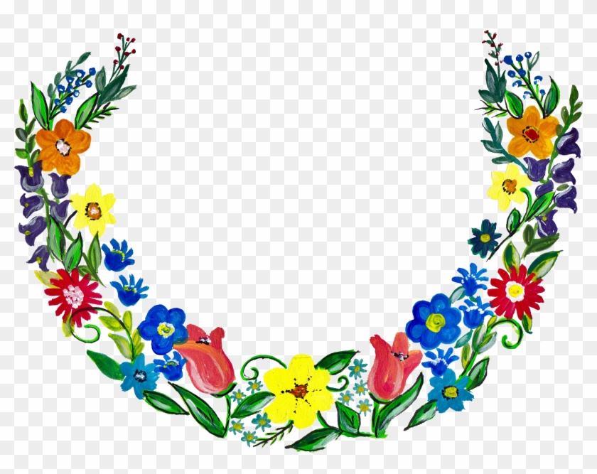 Free Download - Flower Wreath Png Transparent #1363345